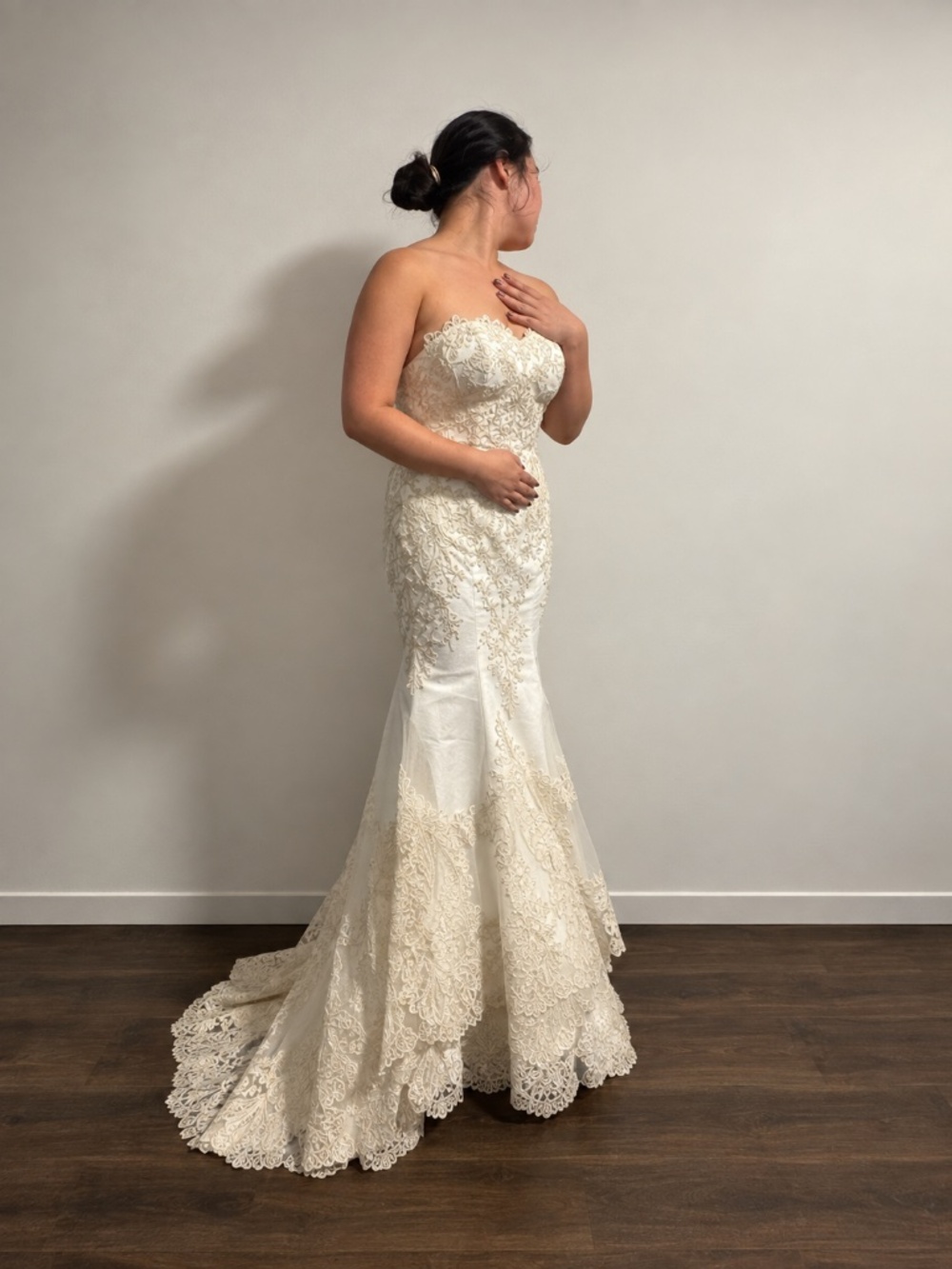 Lace Mermaid Wedding Dress with Corset Back